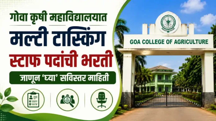 Goa Krushi Mahavidyalay Bharti 2026